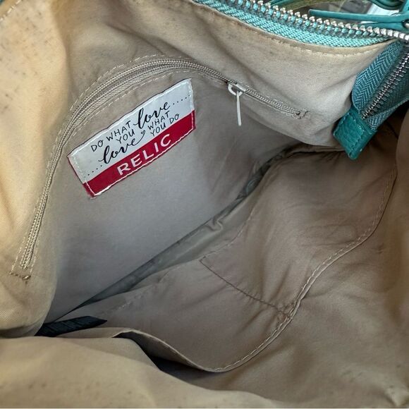 Relic Riley by Fossil Women's Turquoise Crossbody Bag Adjustable Strap Casual - Picture 8 of 15